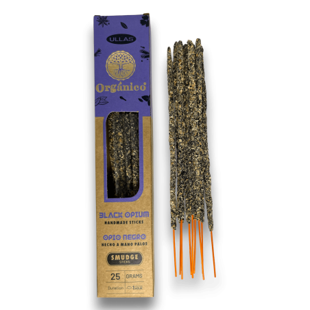 Encens Ulles d'Opi Negre - Black Opium - Fet a mà - 25gr - Fet a Índia - 100% Natural - ULLAS Encens Orgànic