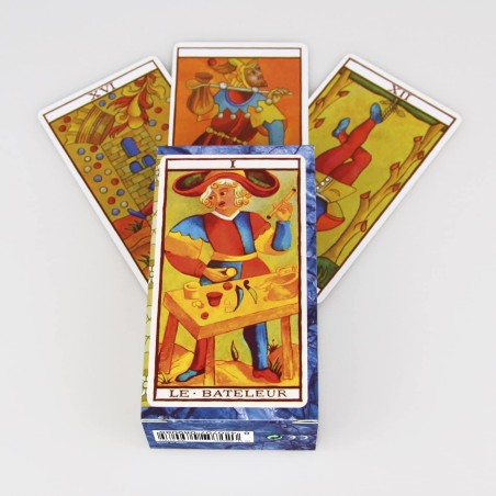 التاروت الفرنسي مارسيل (Le Tarot de Marseille) - 78 بطاقة بألوان كاملة - 22 آركان رئيسية و 56 ثانوية