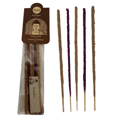 Incense, Sandalwood & Rose, TAO Combined Purification & Loving Energy - TAO Incense - 5 thick sticks