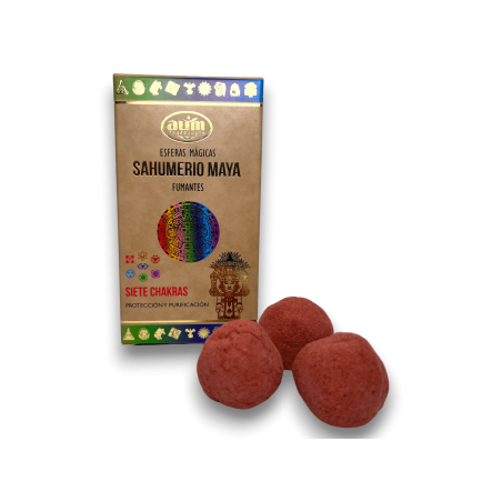 Bombas Defumantes Maias Sete Chakras AUM FRAGRANCES - Esferas Mágicas Sahumerio 8 bombas de incenso Proteção e Purificação
