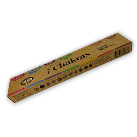 オーガニックインセンス7チャクラAUMフレグランススマッジスティック - 25gr.