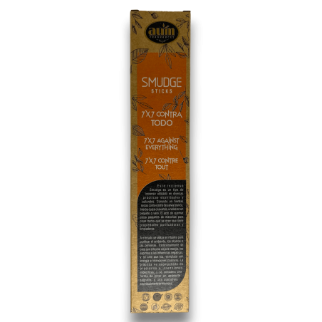 Organiczne kadzidełka 7X7 przeciw wszystkiemu AUM Fragrances Smudge Sticks - 25gr.