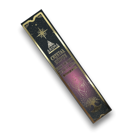 Encens Quars Rosa AROMA Smudge Kit Encens Crystal - Barretes d'encens amb minerals - 1 capseta de 20gr.