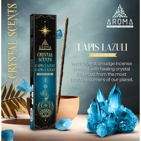 Encens Lapislazuli AROMA Smudge Lapis Lazuli Kit Encens - Barretes d'encens amb minerals - 1 capseta de 20gr.