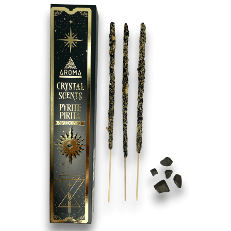 Incienso Pirita AROMA Smudge Pyrite Kit Incienso - Barritas de incienso con minerales - 1 cajita de 20gr.