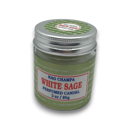 Vela Tarro Salvia Blanca Nag Champa Satya - Limpieza y Purificación - 85gr. - 24 horas duración