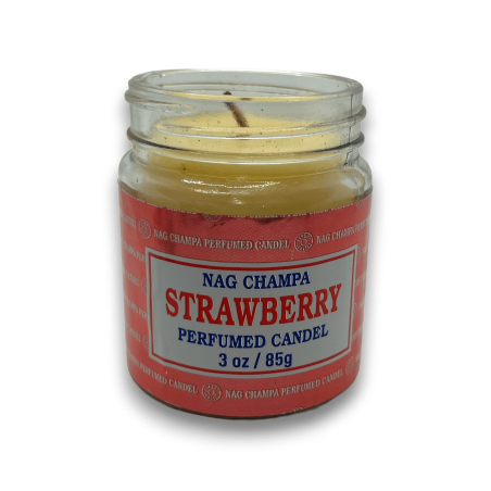 Strawberry Nag Champa Satya Strawberry Candle Jar - 85gr. - 24 timmars varaktighet