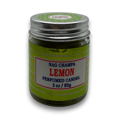 Lemon Nag Champa Satya Citron Ljusburk - 85gr. - 24 timmars varaktighet