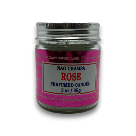 Nag Champa Satya Rose Roze Potkaars - 85gr. - Duur van 24 uur