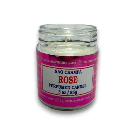 Nag Champa Satya Rose Roze Potkaars - 85gr. - Duur van 24 uur