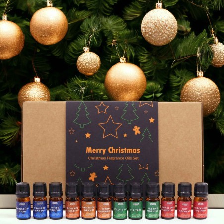 Zestaw Aromatycznych Olejków na Przyjęcia Świąteczne - 12 x 5ml.