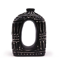 Oval Ceramic Vase in the shape of a donut -...
