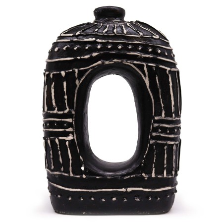 Vaso Ovale in Ceramica a forma di ciambella - Colore Cioccolato 30cm