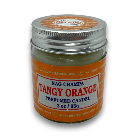 Nag Champa Satya Pittige Oranje Pittige Oranje Potkaars - 85gr. - Duur van 24 uur
