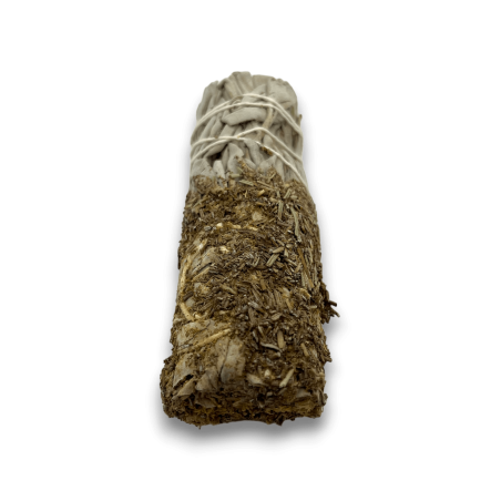 DIP White Sage Bundle with Rosemary - Eco-Artisanal Battered Bundle - Good Vibrations and Cleansing of Negative Energies