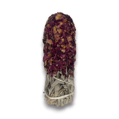 Ensemble de sauge blanche DIP à la rose - Ensemble pané éco-artisanal - Protéger et purifier l’amour
