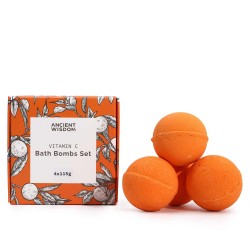 Set Bombe de Baie cu Vitamina C - 4 bombe de...