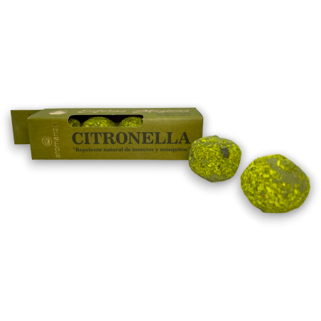 Esferas Mágicas Citronela AROMANZA - Iluminarte Argentina - 4 bombitas defumación repelente natural insectos y mosquitos