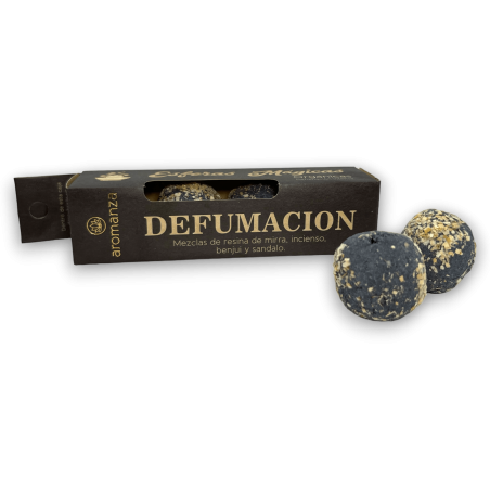 Esferas Mágicas de Defumação AROMANZA - Iluminarte Argentina - 4 bulbos de defumação Resinas de Mirra, Incenso, Benjoim e Sândal