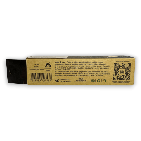 Esferas Mágicas Defumación AROMANZA - Iluminarte Argentina - 4 bombitas defumación Resinas de Mirra, Incienso, Benjuí y Sándalo.