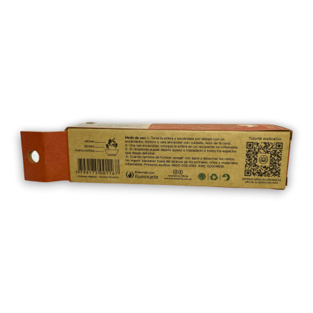 Esferas Mágicas Naranja Pimienta Atracción AROMANZA - Iluminarte Argentina - 4 bombitas defumación Nerolí, Pétalos y Madera