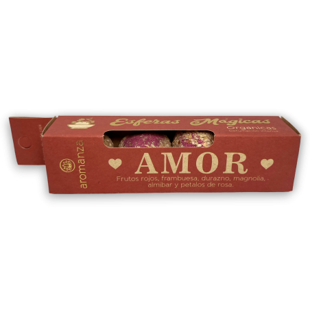 Esferas Mágicas do Amor AROMANZA - Iluminarte Argentina - 4 bulbos Frutas Vermelhas, Framboesa, Pêssego, Magnólia, Xarope e Rosa