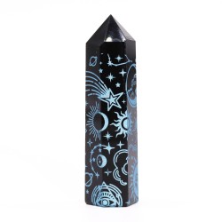 Czarne Obsydianowe Punkty (ok. 60-70 g, 9 cm) -...