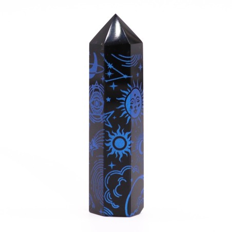 Black Obsidian Tips (approx. 60-70 g, 9 cm) - Mystic Story - Midnight Blue