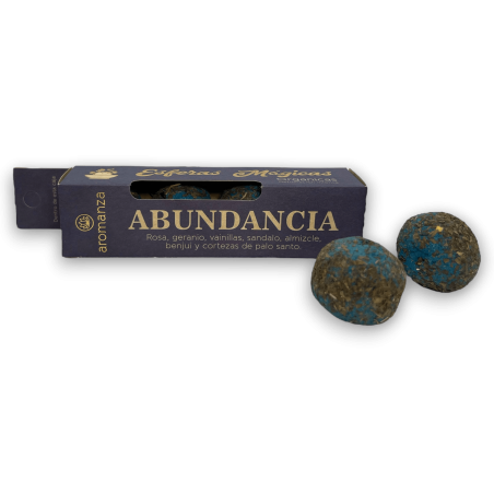 Sfere Magiche Abbondanza AROMANZA - Iluminarte Argentina - 4 bulbi Rosa, Geranio, Vaniglia, Sandalo, Benzoino e Palo Santo