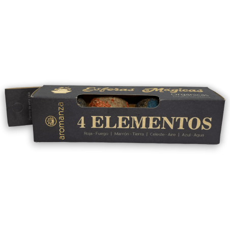 Esferas Mágicas 4 Elementos AROMANZA - Iluminarte Argentina - 4 bombitas defumación Fuego, Tierra, Aire y Agua