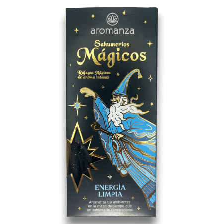Magische Räucherstäbchen Aromanza Clean Energy Sahumerios - Iluminarte Argentina - 10 handwerklich hergestellte dicke Riegel