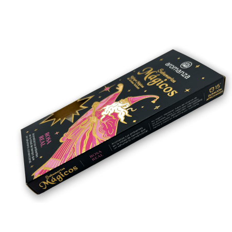 Magiczne Kadzidło Sahumerios Rosa Real Aromanza - Iluminarte Argentina - 10 grubych ręcznie robionych patyczków