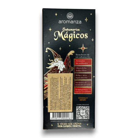 Tămâie magică din lemn de santal sahumerios hindus - Iluminarte Argentina - 10 bețișoare groase lucrate manual