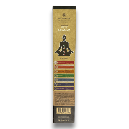 Sahumerios Siete Chakras Aromanza Räucherstäbchen - Iluminarte Argentina - 7 extra starke dicke Stäbe