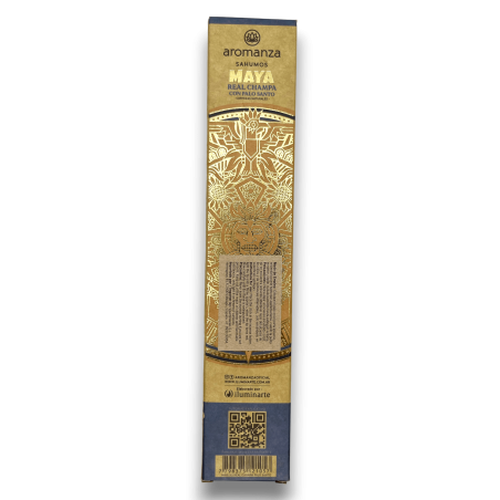 Maya Real Champa Smokes mit Palo Santo Spiritualität Aromanza Räucherstäbchen - Iluminarte Argentina - 3 extra große Riegel