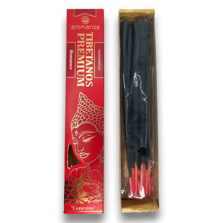 Premium Tibet Räucherstäbchen Romance Connection Aromanza Räucherstäbchen - Iluminarte Argentina - 8 dicke Stäbchen