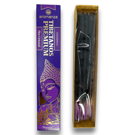 Premium Tibet Räucherstäbchen Orientalische Blume Reinheit Aromanza Räucherstäbchen - Iluminarte Argentina - 8 dicke Stäbchen