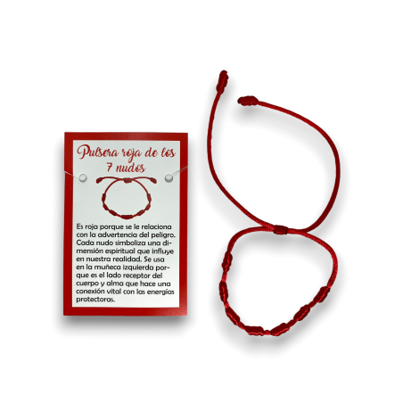7 Knoten Rotes Seil Armband - HOSTENATURA Schutz vor dem bösen Blick und negativen Energien