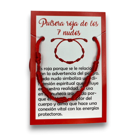 7 Knoten Rotes Seil Armband - HOSTENATURA Schutz vor dem bösen Blick und negativen Energien