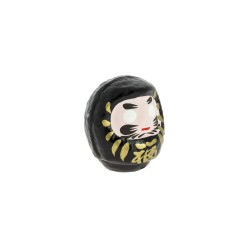 Daruma Negro Mediano Protección - Tradicional Japón - Muñeco de los propósitos