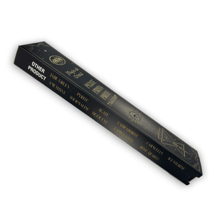 Aum Fragrances Crystal Magic Incenso alla Pirite - Incenso con scatola di cristalli di Pirite - 20gr.