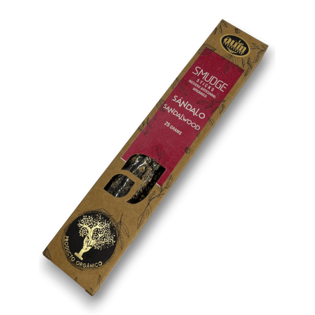 Organic Sandalwood Incense AUM Fragrances Smudge Sticks - 25gr.