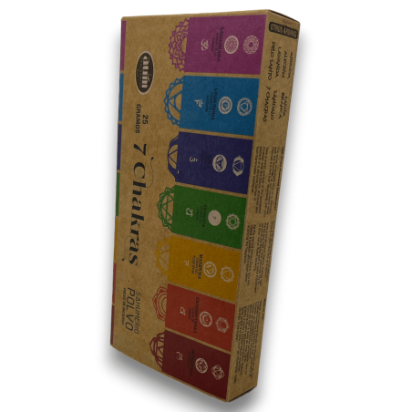 7 Chakras AUM Fragrances 25gr powder incense.