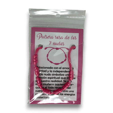 Pulseira 7 Nós Corda Rosa - HOSTENATURA Amor e contra a solidão