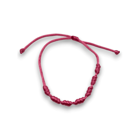 Bracelet Corde Rose 7 Noeuds - HOSTENATURA Amour et contre la solitude