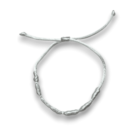 7 Knot White Rope Bracelet - HOSTENATURA Fertility