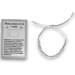 7 knopen witte touwarmband - HOSTENATURA...