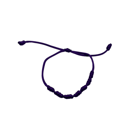 Pulseira Corda Violeta 7 Nós - HOSTENATURA Representa Eternidade, Espiritualidade e Inspiração.