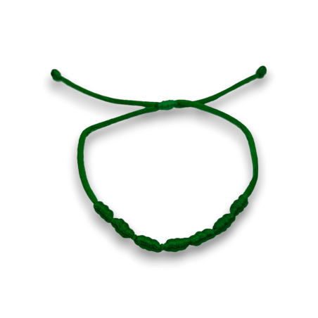 7 Knoten grünes Seilarmband - HOSTENATURA Gesundheit, Hoffnung und Glück.