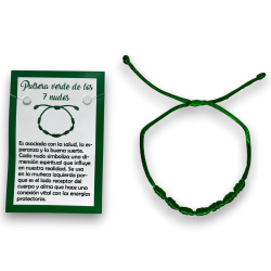 Bracciale in Corda Verde 7 Nodi - HOSTENATURA...